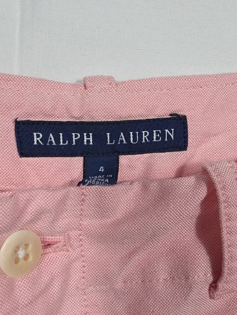 2 for $45 Ralph Lauren Light Pink Cotton Chino Shorts - Picture 2 of 3